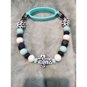 Faith‎ Cross Silicone Beaded Water Bottle Charm